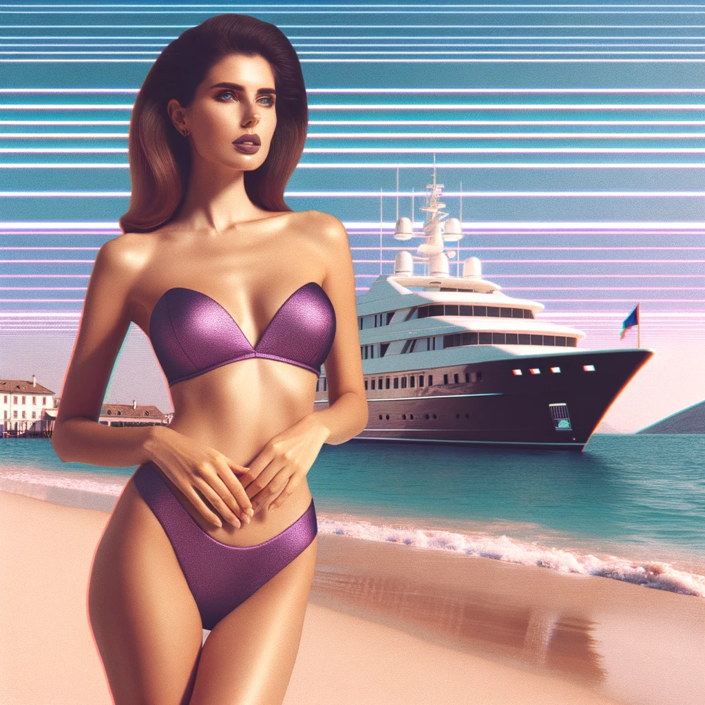 Beautiful Europeon Woman Luxurious Yach